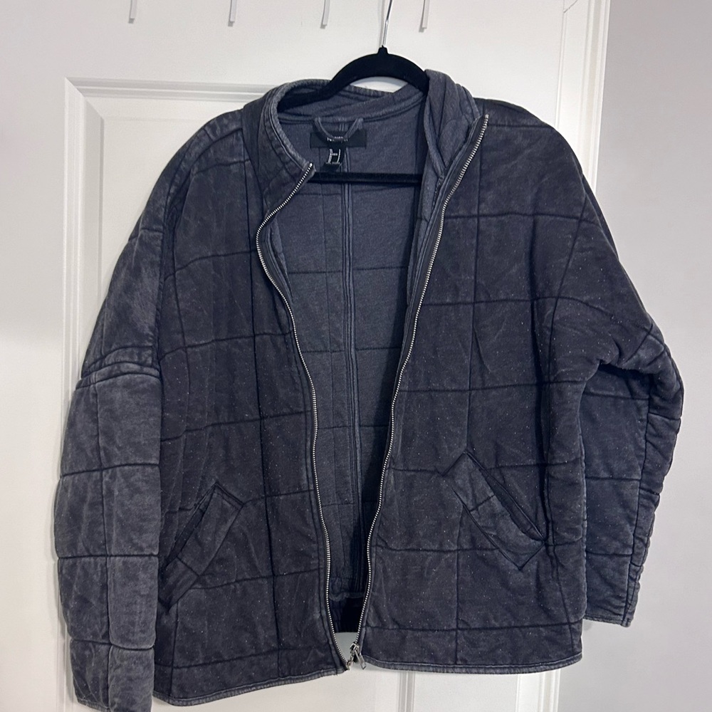 Forever 21 Gray Quilted Jacket Small